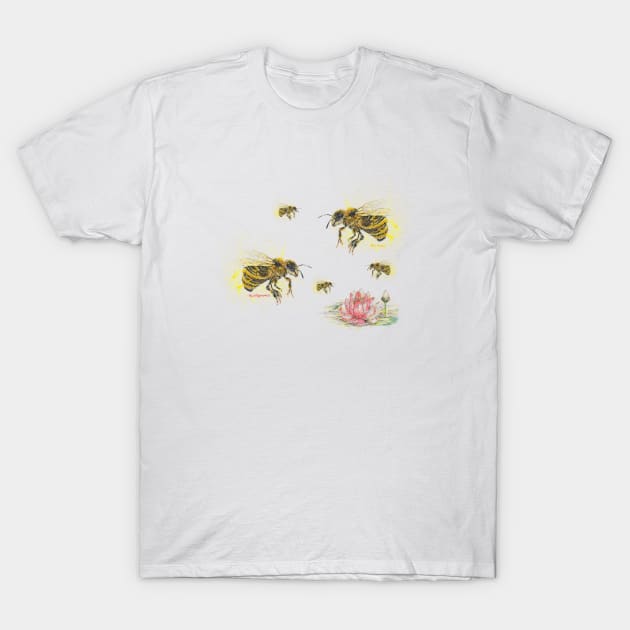 Bee Happy T-Shirt by jellygnomes